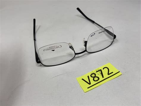 Chesterfield Titanium Eyewear Ch 891t 003 Black 5219140 Half Rim V872 Ebay