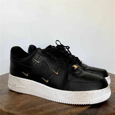 Nike Wmns Air Force 1 07 Lx Sisterhood Black Metallic Gold Sz 85 Grailed