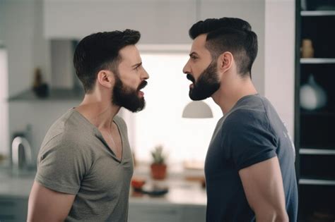 Premium Ai Image Shot Of A Gay Couple Having An Argument At Home