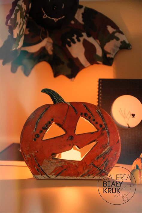 Lampion Dynia Ceramiczna Halloween Sklep Galerii Bia Y Kruk