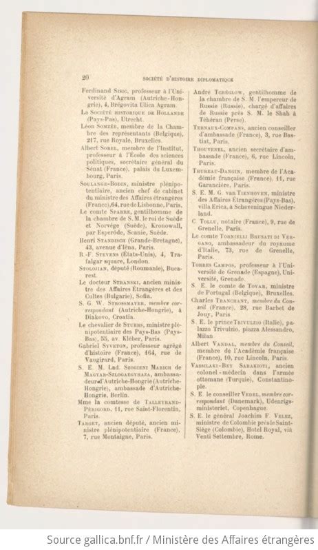 Revue D Histoire Diplomatique Publi E Par Les Soins De La Soci T D