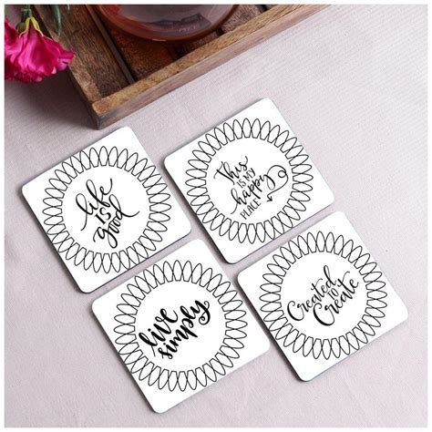 Buy Crazy Sutra Premium Hd Printed Standard Size Coasters For Tea