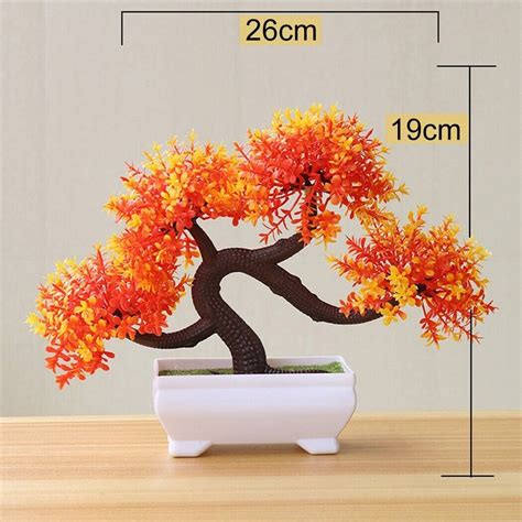 Simulation Bonsai Künstliche Blumen Pflanze im Topf für Zuhause Büro