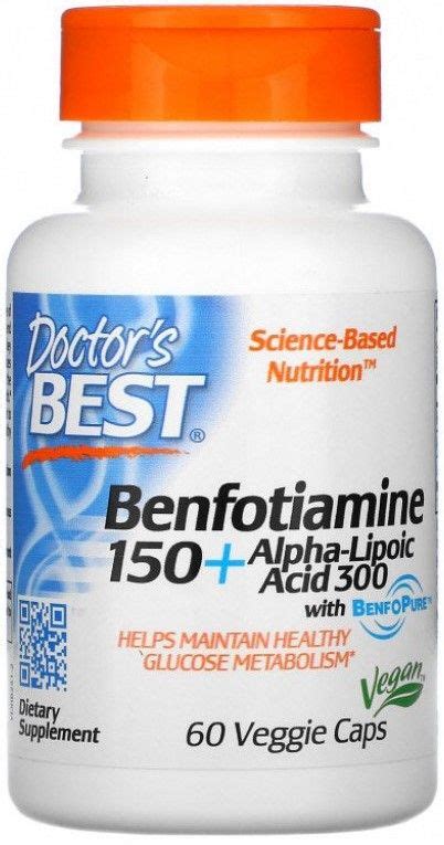 Benfotiamine 150 Alpha Lipoic Acid 300 300 mg 60 капсули Doctor s