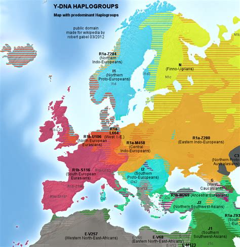 Dominant Y-DNA haplogroups in Europe and Middle East | by Vivid Maps ...