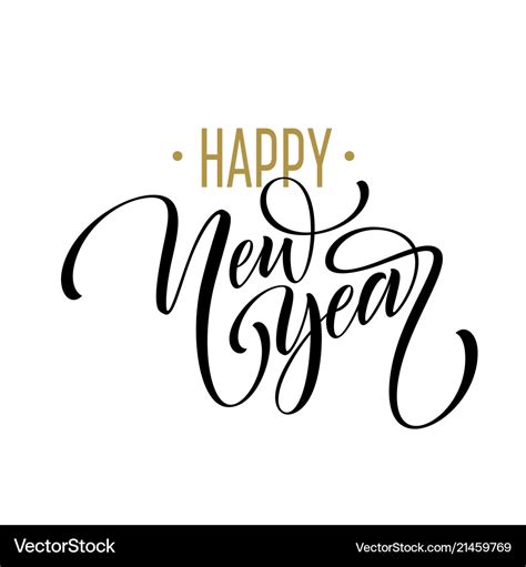 2019 Happy New Year Beautiful Handwritten Modern Vector Image