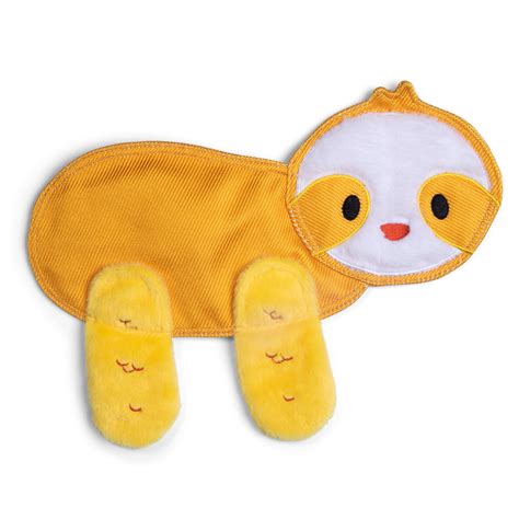 The Dodo Stuffingless Sloth Dog Crinkle Chew Toy, Yellow, Durable