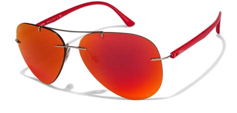 Ray Ban Orange Red Mirror Aviator Sunglasses Rb8058 159 6q 59mm 1sale Deals