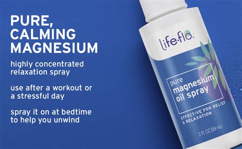 Amazon Life Flo Pure Magnesium Oil Spray W Concentrated Magnesium