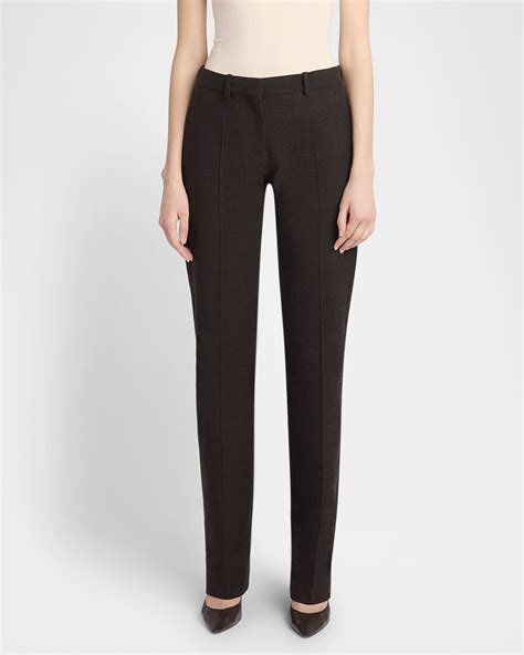 THE ROW Selvie Skinny Leg Wool Pants Neiman Marcus