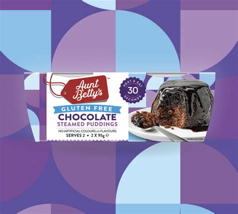 Chocolate Steamed Puds Gluten Free 2 X 95g Aunt Bettys