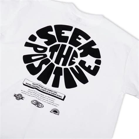 Seek The Positive Tee White X Large Shirt Logo Design Graphic