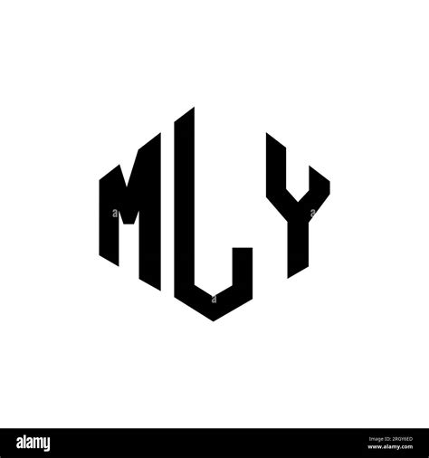 Logo Mly Lettre Avec Forme Polygonale Logo En Forme De Polygone Et De