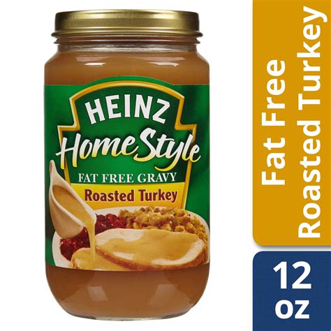 Heinz HomeStyle Fat Free Roasted Turkey Gravy 12 Oz Jar Walmart