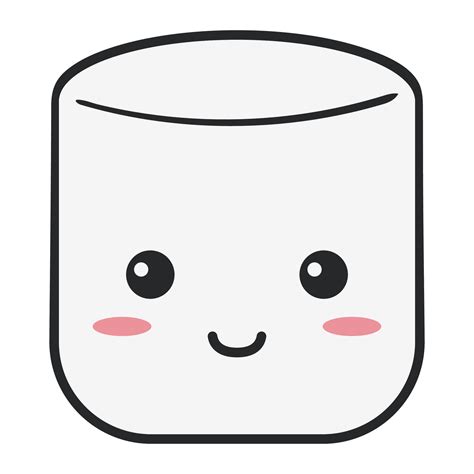 Marshmallow Cartoon Marshmallow Character Design White Marshmallows