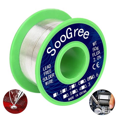 Soogree Solder Wire Sn Cu With Rosin Core Fine Alloy Solder