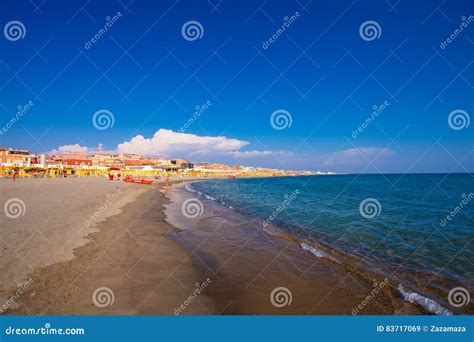 Lido Di Ostia, ITALY - September 14, 2016: Relaxing People On The Pier ...