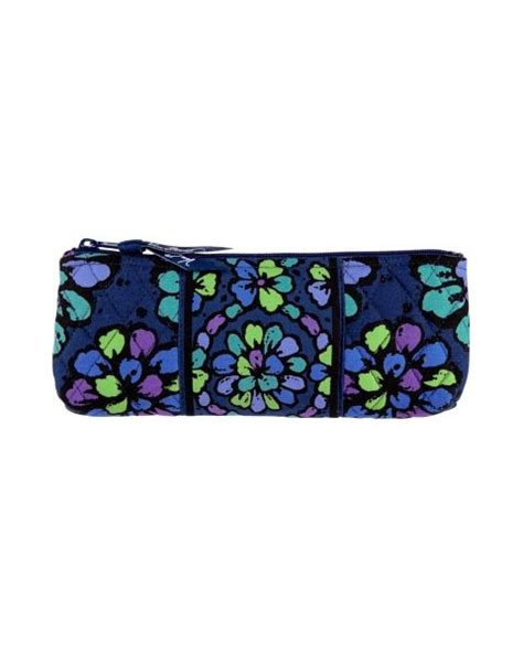 Vera Bradley Indigo Pop Pencil Case Makeup Bag Essentials Makeup