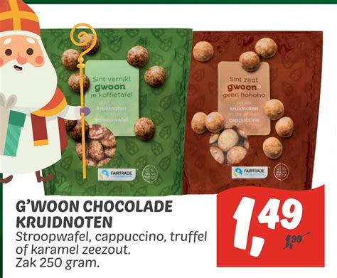 G Woon Chocolade Kruidnoten Aanbieding Bij Dekamarkt