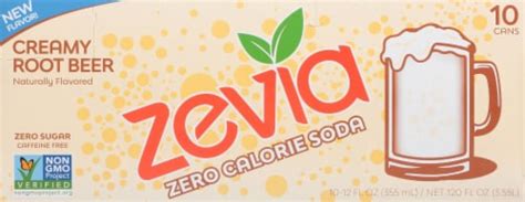 Zevia Zero Calorie Creamy Root Beer Soda Cans Fl Oz Qfc