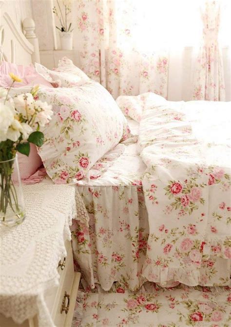 Fadfay Duvet Cover Set Queen Elegant And Shabby Pink