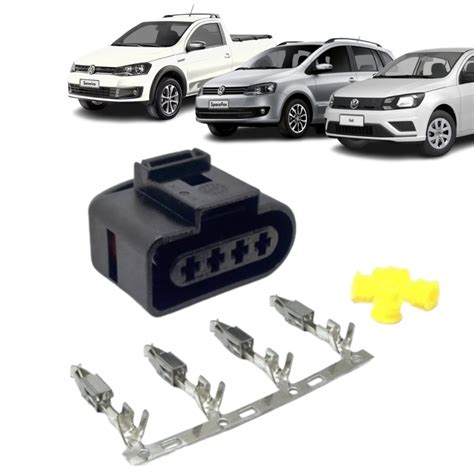 Kit Plug Conector Reparo Bobina Ignição Sonda Lambda Audi A3 Polo Fox