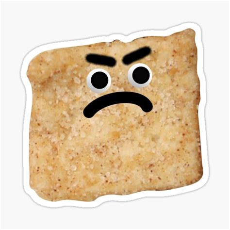 "Cinnamon Toast Crunch , Sad and Angry Bushy Eyebrows , Funny Food Meme" Sticker for Sale by ...