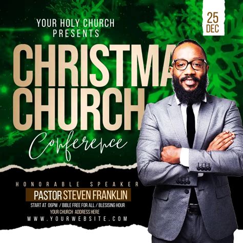 Christmas church flyer Template | PosterMyWall