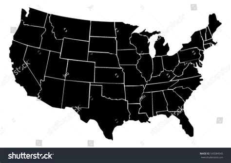 United States Vector Map Made Outline Stock Vector (Royalty Free ...