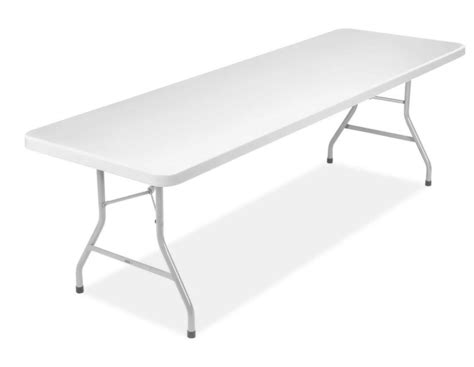 White plastic table 8’ x 3’ – Hernandez Party Rental