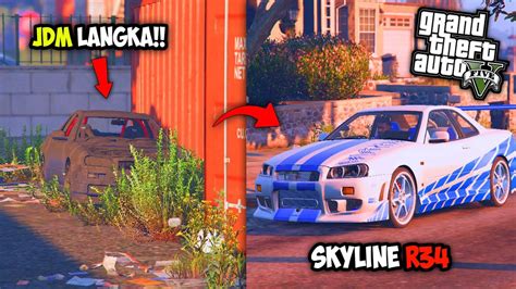 Aku Menemukan Bangkai Mobil Jdm Nissan Skyline R Terbengkalai Gta