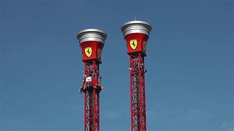 Thrill Towers Off Ride Ferrari Land Port Aventura Youtube