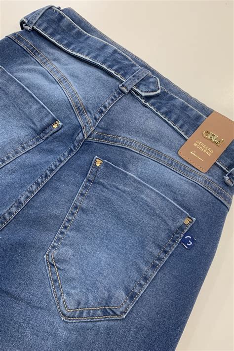 Calça Jeans Skinny Hot Pants Empina Bumbum Geração Moderna