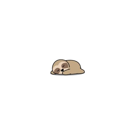 Premium Vector | Lazy sloth sleeping cartoon icon