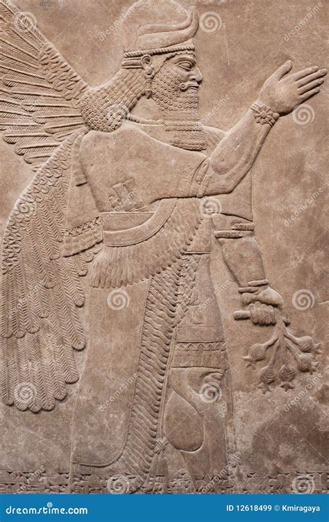 Ancient Assyrian Winged God Stock Image - Image of mesopotamia, culture ...