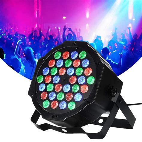 Faro strobo rgb faretto 36 led colorati effetto disco 4 modalità