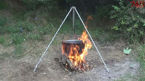 Как сделать треногу для казана своими руками-tripod for cauldron - YouTube