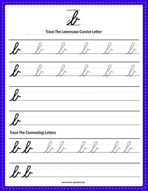 How to Write a Lowercase Cursive b