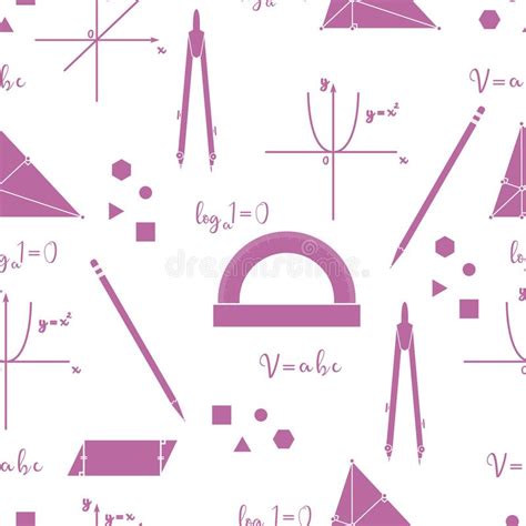 Mathematical Scientific Vector Seamless Pattern Ilustración del Vector