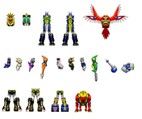 The Spriters Resource Full Sheet View Hurricaneger And Gaoranger Chou