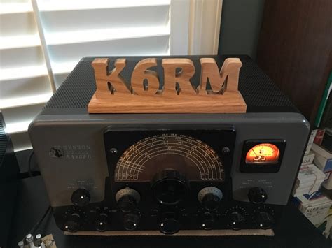 Handcrafted Oak Personalized Amateur Ham Radio Call Sign Free Etsy