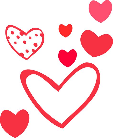 Pink Hearts Doodle Decorative Design 37748697 Png