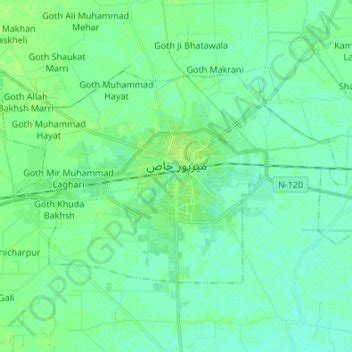 Mirpur Khas Taluka topographic map, elevation, terrain