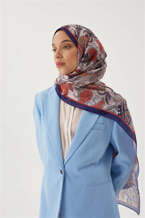 Morcivert Nude Retro Desen Şal Coco Scarfs