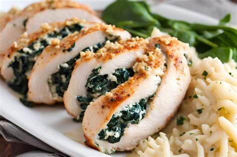 Delicious Spinach Ricotta Stuffed Chicken Breasts Recipe