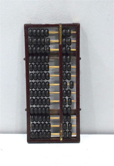 Abacus Beads Chinese Math Calculation Wooden Frame