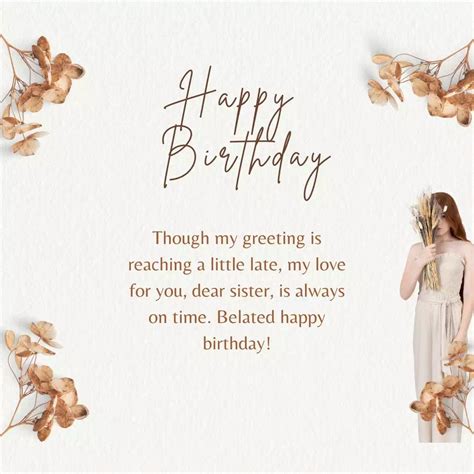 Belated Birthday Wishes And Images For Sister