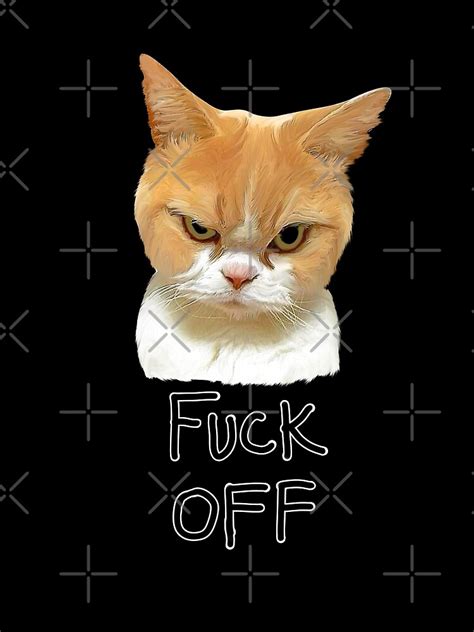 Cat Says Fuck Off Greeting Card For Sale By Neeyotic Redbubble