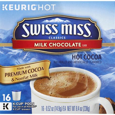 Swiss Miss Hot Cocoa Milk Chocolate Flavor K Cup Pods 16 Each Instacart