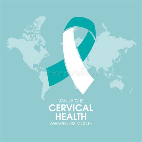 January Is Cervical Health Awareness Month Vector Stock Vector